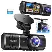 Dash Cam Front and Rear Inside, 3 Channel Dash Camera for Cars, 1080P Triple