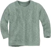 [Disana] Linen Jumper Children's Summer Knitted Sweater Organic Cotton Cooling Organic Linen Spring Summer Baby Toddler Child Unisex Made in Germany GOTS IVN Certified, Jade, 110-116