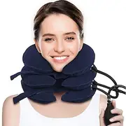 Cervical Neck Traction Device for Neck Pain Relief, Adjustable Inflatable Neck Stretcher Neck Brace, Neck Traction Pillow for Use Neck Decompression and Neck T