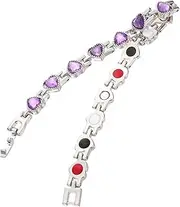 Healeved Magnetic Therapy Bracelet for Women Heart-shaped Titanium Steel Adjustable Wrist Chain Stylish Accessory