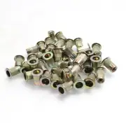 (100 Pack) 10-24 Nutsert, Steel Flange Nutserts Rivet Nut Rivnut Threaded Insert