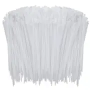 1000 Pcs White Zip Ties 6 Inch Clear Self-Locking Nylon Cable Ties Premium He...