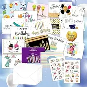 18 Pack Unique Birthday Cards with Envelopes & Stickers | 4x6 Inches Blank Happy Birthday Cards Assortment in Bulk for Family, Kids, Friends, Work & Office Celebrations2