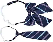 [WRITWAA] Cartoon Tie Japanese Uniform Bow Tie Adjustable Necktie Japan Cosplay Costume Necktie Japanese School Necktie Bowtie Japan Jk Pre Tied Bow Ties Bowtie Japan School Uniform