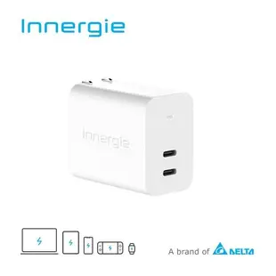 【↘︎7折加價購】Innergie C6 Duo (Fold) 63瓦 雙孔 USB-C 萬用充電器 (摺疊版) ADP-63AW BTA