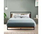 Metal Bed Frame Double Size Mattress Base Platform Foundation Black Dane