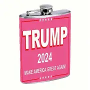TRUMP 2024 PINK 8oz Stainless Steel Flask Drinking Whiskey