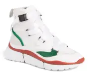 Chloe Sonnie Women's High Top Sneaker Shoes White Green Size 40 / US 10 - Italy