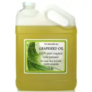 7 LB / 1 Gallon Premium Pure Organic Cold Pressed Grapeseed Oil Multi Purpose