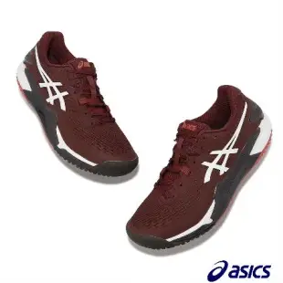 Asics 網球鞋 GEL-Resolution 9 OC 2E 寬楦 男鞋 紅 白 沙地 草地 亞瑟士 1041A378600