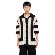 [LANEUS] LANEUS MAN BLACK & WHITE SHIRTS Black&White