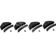 Car Accessories Rear Bumper Lip Diffuser Shark Fins Spoiler Wings Black ABS 4Pcs (for: Daihatsu)