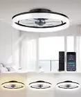 Ceiling Fans with Lights and Remote, 20" Fandelier Ceiling Fan Flush Mount, 3000