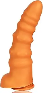 Ultral Soft Realistic Dildo G-spot Stimulation Liquid Silicone Beads Thread Plugs Prostate Massage for Men Women Sex Factory (XL)