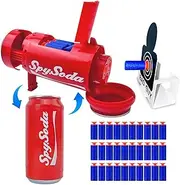 AGM MASTECH Transforming Soda Can Toy Gun - Shoots Soft Foam Darts, includes Shooting Target, for Boys and Girls, Perfect for Indoor and Outdoor Play