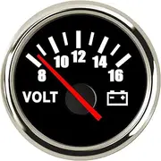 52mm Auto Car Voltmeter Volt Meters Gauge Voltage Meter 8-16 Volts 16-32 Volts for Marine Boat Yacht RV Motorcycle Accessories Voltmeter(BS 816V)