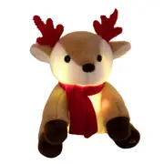 Light Up Santa Plush Toy Cartoon Christmas Snowman Doll for Festival Holiday Sofa Decors Collectible Figure Party Props