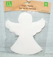 Craft 12 White Angel Foam Shapes Crafters Square NEW Fast Shipping