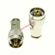 10Pcs UHF male PL-259 plug clamp RG58 RG142 LMR195 RG400 cable RF Connector