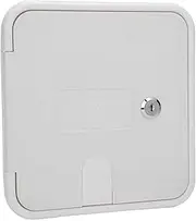 RV Cable Door, 8.7 X 8.3In Electric Power Cord Cable RV Access Door Replacement, Electric Cord Cover, Trailer Storage Compartment with Lock Keys