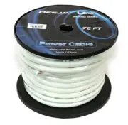 Deejay LED TBH272WHITECOPPE 2 Gauge 72 Ft 100% Copper Power Cable Used For