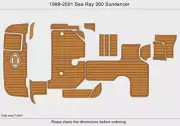 2001 Sea Ray 260 Sundancer Swim Platform Cockpit EVA Pad Foam Teak Deck Flooring
