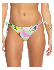 [Roxy] Rave Wave Tie Side Bikini Bottoms in Evening Primrose