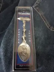 SOUVENIR COLLECTOR SPOON WATSONS GENUINE PEWTER MADE IN USA In Case
