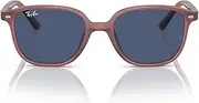 [Ray-Ban] Kids' RJ9093S Square Sunglasses, Opal Pink/Dark Blue, 45 mm