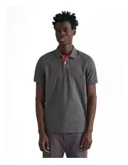 [Gant] Contrast Pique Polo Shirt in Antracite Melange