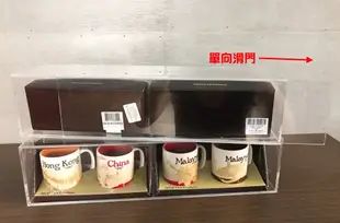 台灣製 透明防塵壓克力展示盒 1入 適用 星巴克 咖啡 城市小杯連盒收納 咖啡杯收納 (5.8折)