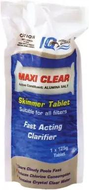 IQ Maxi Clear 125G Clarifier Tablet - Fast Acting Pool Clarifier