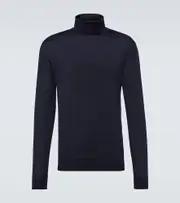 [Dolce & Gabbana] Dolce & Gabbana Cashmere-blend turtleneck sweater AU 84 blue