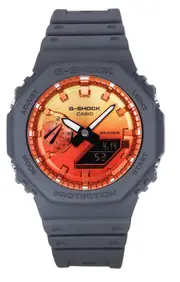 Casio G-Shock Analog Digital World Time Stopwatch Alarm Bio-Based Resin Strap Multicolor Dial Quartz GA-2100FL-8A 200M Men's Watch