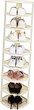 iplusmile Sleek Corner Shoe Rack Freestanding Organizer for Home Sturdy Plastic Design Space Saving Entryway Modern Aesthetic for Shoes and Boots Storage