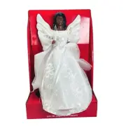 African American Angel Tree Topper 10 Inch Incandescent December Home Pre-Lit