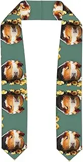 [SKKNT] Flower Guinea Pig Print Graduation Shawl Stole For Academic Commencements Honor Sash Congratulations Gift