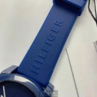 【Tommy Hilfiger】湯米希爾費格男女通用錶型號TH00035(寶藍色錶面寶藍錶殼寶藍矽膠錶帶款)