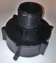 275 330 Gallon IBC Tote Tank DRAIN ADAPTER 2" FINE (NPS) x 1" MALE NPT