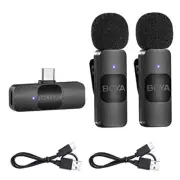 BOYA USB-C Dual Microphone BY-V20 Wireless Lavalier Microphone for iPad -