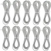 10pcs Pc Wire Phone Cord Extension Cable Extra Long Pure Copper Telephone Wire for Office Hotel Use Reliable Connection for Fax Answering Machines