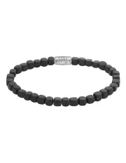 [Rebel & Rose] The Dices Roll Stone Bracelet 4mm in Black