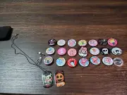 Lot of 22 pins and 2 five nights at freddys dog tags