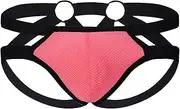[JEShifangjiusu] Men's See Through Mesh Back Jockstrap Low Rise Stretchy G-String Thong Boxer Sexy Fishnet Underwear Knickers