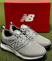 New Balance FreshFoam Contend Spikeless Golf Shoes Grey/Red 8.5 Medium #88687