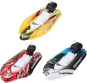 3Pcs Mini Inflatable Paddle Boat Colorful Clockwork Bath for Fun Water Play Accessories for Blue Red Yellow