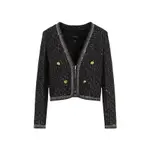 [Giambattista Valli] Giambattista Valli-Black Bouclé Cotton Jacket-Donna 42 IT