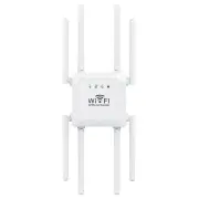 300M WIFi Repeater Wi-Fi Amplifier 802.11N 2.4GHz Wireless Signal Booster Smart Power Extender with 8 Antennas for Offic