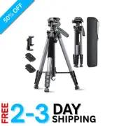 Professional 74-Inch Adjustable Tripod with 360° Head & Spirit Level for Cameras