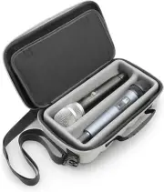 Dual Wireless Microphone Case for Wireless Mic System Compatible with Sennhesier